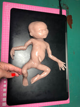 Load image into Gallery viewer, Blank (unpainted) full body silicone kit Hope 12” (baby girl) in Caucasian flocked colour in super soft platinum silicone