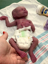 Load image into Gallery viewer, Prototype full body silicone baby girl Hope 12” (ultra premature baby) in Caucasian flocked colour in super soft platinum silicone