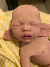 Load image into Gallery viewer, Custom full body silicone baby fairy LILA in soft blend BALD