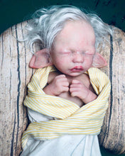 Load image into Gallery viewer, Custom full body silicone baby fairy LILA in soft blend WITH HAIR