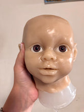 Load image into Gallery viewer, AWAKE Blank (unpainted) silicone cuddle head for cuddle baby Artyom in super soft blend with 3D skin effect