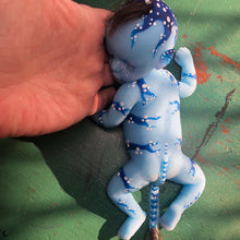 Load image into Gallery viewer, CUSTOM full body silicone mini kit Kenzo fantasy avatar inspired 8” in super soft blend (rooted)