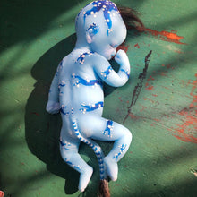 Load image into Gallery viewer, CUSTOM full body silicone mini kit Kenzo fantasy avatar inspired 8” in super soft blend (rooted)