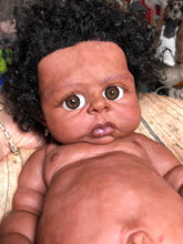 Load image into Gallery viewer, CUSTOM AA super thick black hair Full body silicone baby Rihanna sculpt 20"