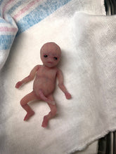 Load image into Gallery viewer, Custom full body silicone mini kit Lia (baby girl) in super soft blend with 3D skin effect - project “I exist!”