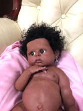 Load image into Gallery viewer, CUSTOM AA super thick black hair Full body silicone baby Rihanna sculpt 20"