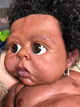 Load image into Gallery viewer, CUSTOM AA super thick black hair Full body silicone baby Rihanna sculpt 20"