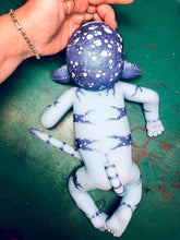 Load image into Gallery viewer, Custom full body silicone avatar inspired baby LILA in soft blend BALD