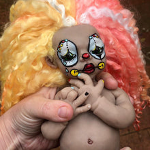 Load image into Gallery viewer, AVAILABLE full body silicone Sad Clown Prada 11.5” (baby girl) in biracial colour in super soft platinum silicone