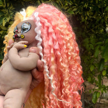 Load image into Gallery viewer, AVAILABLE full body silicone Sad Clown Prada 11.5” (baby girl) in biracial colour in super soft platinum silicone
