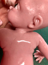 Load image into Gallery viewer, Blank (unpainted) full body silicone Willow 10” (baby girl) in soft blend in strawberry & cream skin colour