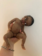 Load image into Gallery viewer, AVAILABLE full body silicone 10” doll Willow (with hair) in soft blend