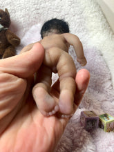 Load image into Gallery viewer, AVAILABLE full body silicone mini biracial doll Laney (with hair) in soft blend