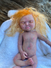 Load image into Gallery viewer, CUSTOM Prototype Full body silicone fantasy baby girl Ana in soft blend, asleep