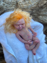 Load image into Gallery viewer, CUSTOM Prototype Full body silicone fantasy baby girl Ana in soft blend, asleep