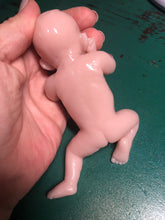 Load image into Gallery viewer, AVAILABLE Blank (unpainted) full body silicone mini kit Jasmine 5” in super soft blend with 3D skin effect