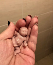 Load image into Gallery viewer, Blank (unpainted) full body silicone micro kit Zada (baby girl) in super soft blend with 3D skin effect