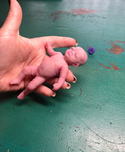 Load image into Gallery viewer, full body silicone mini kit Milly 4.5” in super soft blend asleep bald