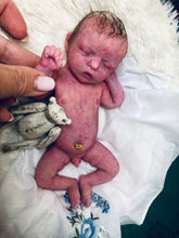 Load image into Gallery viewer, Custom full body silicone mini kit Kenzo 8” in super soft blend with 3D skin effect ROOTED