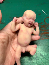 Load image into Gallery viewer, Custom Special full body silicone mini baby Lucas in soft blend asleep bald