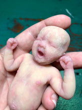 Load image into Gallery viewer, Custom Special full body silicone mini baby Lucas in soft blend asleep bald