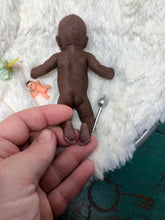Load image into Gallery viewer, AVAILABLE AA full body silicone mini kit Milly 4.5” in super soft blend asleep bald