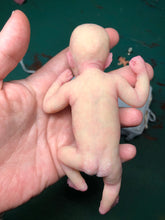 Load image into Gallery viewer, Custom full body silicone mini baby Lucas in soft blend asleep bald