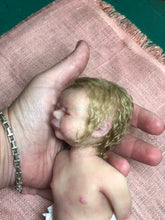 Load image into Gallery viewer, Custom Full body silicone mini baby girl 9.4" rooted
