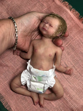 Load image into Gallery viewer, Custom Full body silicone mini baby girl 9.4" rooted