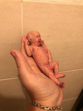 Load image into Gallery viewer, Custom full body silicone mini baby Lucas in soft blend asleep bald