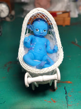 Load image into Gallery viewer, Custom Full body silicone avatar Na'vi fantasy baby girl 9.4" awake