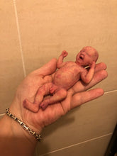 Load image into Gallery viewer, Custom full body silicone mini baby Lucas in soft blend asleep bald