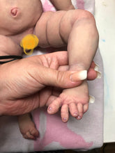 Load image into Gallery viewer, Custom full body silicone baby girl Rihanna (eyes closed), rooted