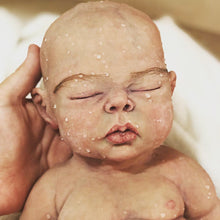 Load image into Gallery viewer, Custom full body silicone baby girl Rihanna (eyes closed), BALD