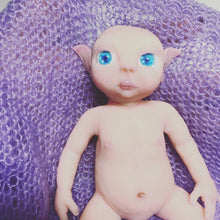 Load image into Gallery viewer, Full body silicone mini fantasy baby girl Toni 6.5"