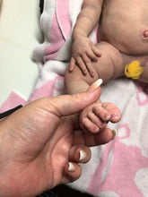 Load image into Gallery viewer, Custom full body silicone baby girl Rihanna (eyes closed), rooted