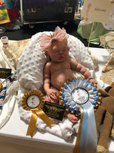 Load image into Gallery viewer, Award winning full body silicone baby girl Rihanna (eyes closed), BALD