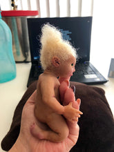Load image into Gallery viewer, Award winning Full body silicone mini baby girl Toni awake 6.5"