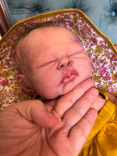 Load image into Gallery viewer, Award winning full body silicone baby girl Rihanna (eyes closed), ROOTED