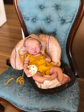 Load image into Gallery viewer, Award winning full body silicone baby girl Rihanna (eyes closed), ROOTED
