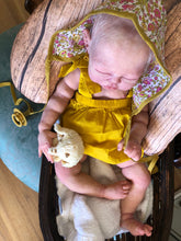 Load image into Gallery viewer, Award winning full body silicone baby girl Rihanna (eyes closed), ROOTED