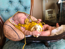 Load image into Gallery viewer, Award winning full body silicone baby girl Rihanna (eyes closed), ROOTED