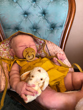 Load image into Gallery viewer, Award winning full body silicone baby girl Rihanna (eyes closed), ROOTED