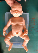 Load image into Gallery viewer, Blank (unpainted) full body silicone  GIRL 17” kit in super soft blend with 3D skin effect