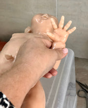 Load image into Gallery viewer, Blank (unpainted) full body silicone  GIRL 17” kit in super soft blend with 3D skin effect