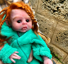Load image into Gallery viewer, Custom Full body silicone baby girl Rihanna in soft blend with long red hair