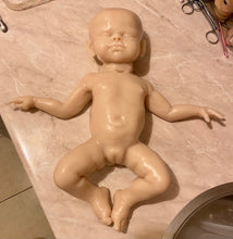 Load image into Gallery viewer, Custom Blank (unpainted) full body silicone kit Isabella sleeping in Ecoflex 20 with 3D skin effect