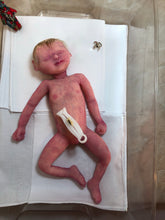 Load image into Gallery viewer, Super detailed Full body silicone premature baby Sunshine in soft blend 9”