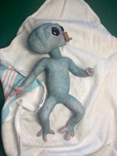 Load image into Gallery viewer, Full body silicone mini baby Alien in super soft blend 11”