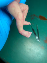 Load image into Gallery viewer, AVAILABLE full body special silicone mini baby Lucas in soft blend asleep bald